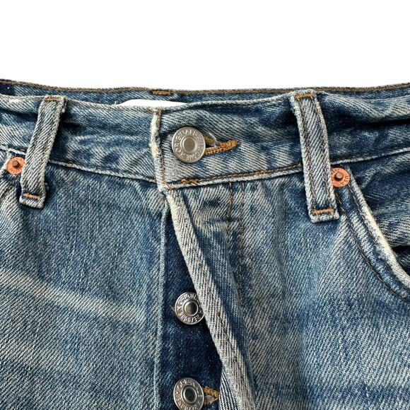 RE/DONE High Rise Relaxed Straight Jeans in in Crafted Indigo Women's Size 26 - Picture 7 of 12